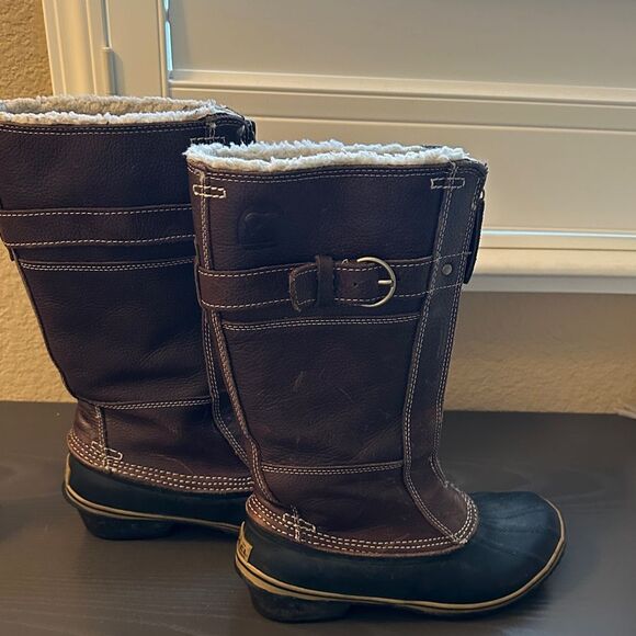 Sorel Brown and Black Winter Boots Size 7.5 - Picture 5 of 6